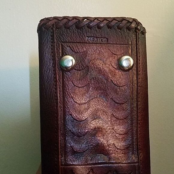 Vintage Tooled Leather Handbag - Picture 7 of 9